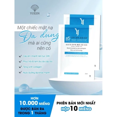 Mặt nạ B5 Yuejin Repair Control EGF 10 miếng - Cấp ẩm đa tầng, phục hồi, làm dịu da - Giá chỉ 129.000₫