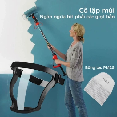 Mặt nạ bảo hộ PM2.5 bộ lọc phun thuốc, kính che bụi, chống độc Giá 15.000đ