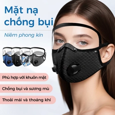 Mặt nạ bảo vệ Khẩu trang chống bụi, giữ ấm, kháng khuẩn, chống giọt bắn - Giá chỉ 18.413₫ 2