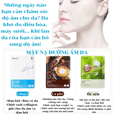 Mặt nạ Bill Hàn Ricocell Firming Moisturizing - Cấp ẩm, Trắng mịn, Chống lão hóa, 14.000 VND 3 Mặt nạ Bill Hàn Ricocell Firming Moisturizing - Cấp ẩm, Trắng mịn, Chống lão hóa, 14.000 VND 3