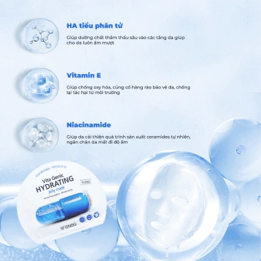 Mặt Nạ BNBG Vita Jelly 30ml - Dưỡng ẩm sâu, sáng da, nâng cơ, phục hồi da mệt mỏi, giảm giá 169k (10 miếng)