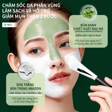 Mặt nạ bùn sắc đôi SevonStory - Dưỡng trắng, làm sáng da, giảm mụn, chiết xuất rau má, da hỗn hợp dầu, giá ưu đãi 129k 3 Mặt nạ bùn sắc đôi SevonStory - Dưỡng trắng, làm sáng da, giảm mụn, chiết xuất rau má, da hỗn hợp dầu, giá ưu đãi 129k 3