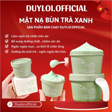 Mặt nạ bùn trà xanh dưỡng ẩm, làm trắng sáng, giảm mụn đầu đen, kiểm soát dầu – chỉ 25.000₫