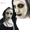 Mặt nạ cao su Valak Cosplay và khăn trùm đầu - Trang phục Halloween kinh dị, giảm giá 18%