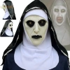 Mặt nạ cao su Valak Cosplay và khăn trùm đầu - Trang phục Halloween kinh dị, giảm giá 18% 7