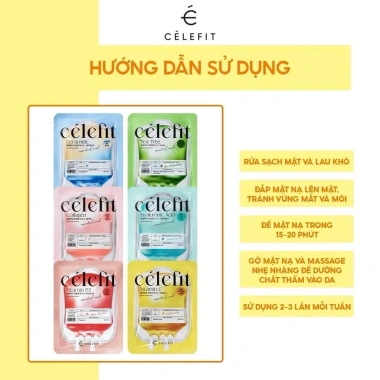 Mặt Nạ Cấp Ẩm Celefit Essential 23g - Dưỡng Da Sâu, Giá Ưu Đãi 16.000₫ 9 Mặt Nạ Cấp Ẩm Celefit Essential 23g - Dưỡng Da Sâu, Giá Ưu Đãi 16.000₫ 9