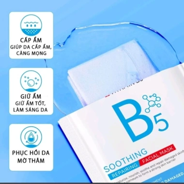 Mặt nạ cấp ẩm tinh chất B5 HA mờ thâm, phục hồi da, sáng da BQMN017 giá 3.000 VND
