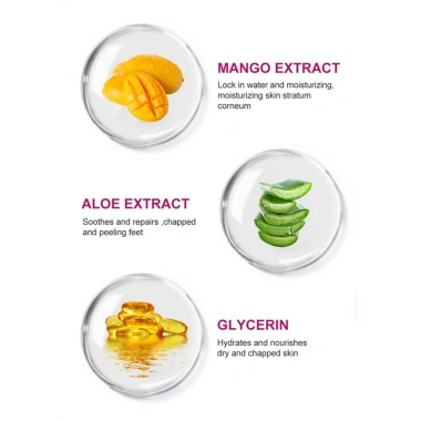 Mặt nạ chân Mango – Tẩy tế bào, dưỡng ẩm, làm mịn gót, dịu chân, 116.384đ 6