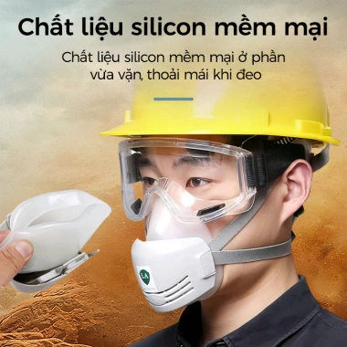 Mặt Nạ Chống Bụi Silicone Mềm, Lọc PM2.5, Phòng Khói, Giá 28.800 VND