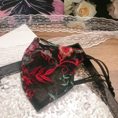 Mặt nạ chống nắng 3D hai lớp lưới thêu jacquard mùa hè, thoáng khí, thân thiện da, giặt được, 88.398 VND
