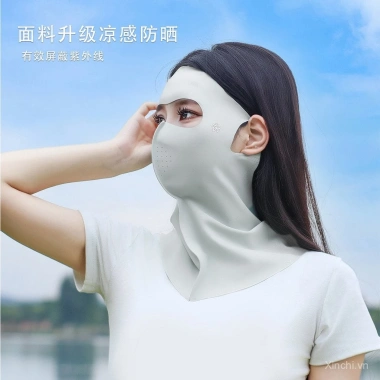 Mặt nạ chống nắng bảo vệ cổ, nhẹ thoáng khí, che nắng liền mạch - Giá 17.640₫