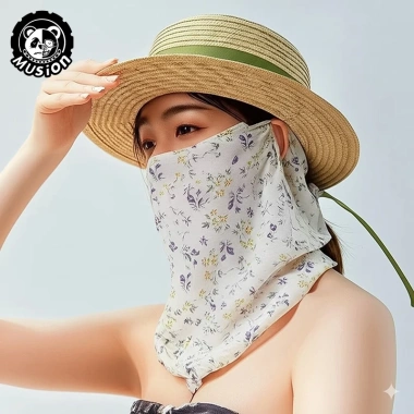 Mặt nạ chống nắng Musion Nam Nữ - Treo tai, bảo vệ toàn cổ, mỏng, che lái xe hè