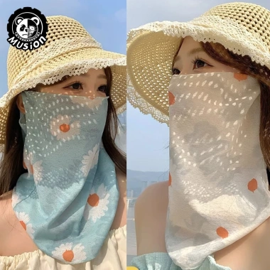 Mặt nạ chống nắng Musion Nam Nữ - Treo tai, bảo vệ toàn cổ, mỏng, che lái xe hè