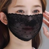 Mặt nạ chống nắng thoáng khí ren hoa, móc tai nhẹ, thời trang cho hoạt động ngoài trời 1/4 chiếc 3