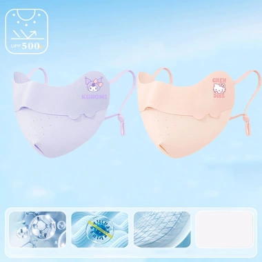Mặt nạ chống nắng trẻ em Sanrio UV mùa hè bé gái mỏng thoáng khí, giá 32.952 VND 10 Mặt nạ chống nắng trẻ em Sanrio UV mùa hè bé gái mỏng thoáng khí, giá 32.952 VND 10