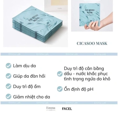 Mặt Nạ Cicasoo Lẻ Miếng Siêu Phục Hồi Dưỡng ẩm sâu, Tăng đề kháng - Giá 113.059 VND 5 Mặt Nạ Cicasoo Lẻ Miếng Siêu Phục Hồi Dưỡng ẩm sâu, Tăng đề kháng - Giá 113.059 VND 5