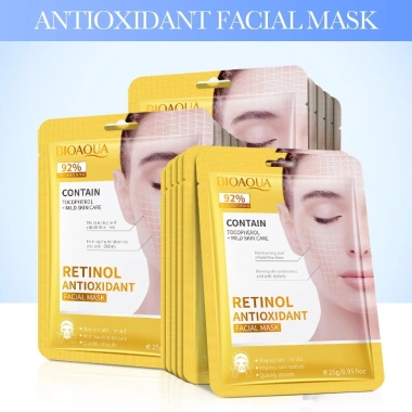 Mặt Nạ Collagen HA Retinol Bioaqua 10 miếng - Cấp ẩm, Dưỡng trắng, Mờ thâm nám, Chống lão hóa, Giá 41.000₫ 10