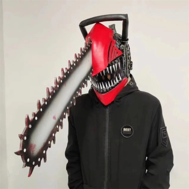 Mặt Nạ Cosplay Chainsaw Man Anime - Mũ Bảo Hiểm Halloween Giá 172.800 VNĐ 10