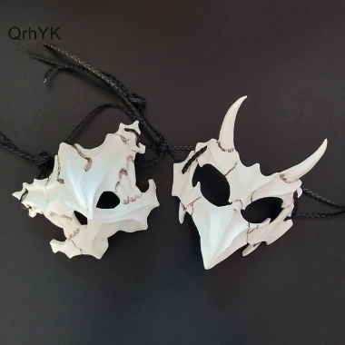 Mặt nạ Cosplay Skeleton Nửa Mặt Đầu Lâu Răng Dài - Sói Rồng Hổ - Giá 17.928₫ 9