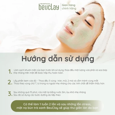 Mặt nạ đất sét BEUCLAY trà xanh – Sáng da, khít lỗ chân lông, kiểm soát dầu, giảm mụn cám & đầu đen 7