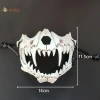 Mặt nạ Demon Skeleton răng dài, nửa mặt Rồng Sói Hổ Halloween, giá 38.448₫ 6