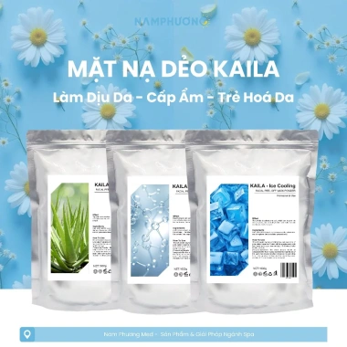 Mặt Nạ Dẻo Kaila Đá Lạnh Hyaluronic Acid Nha Đam - Dưỡng ẩm, làm dịu da spa 230k