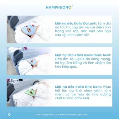 Mặt Nạ Dẻo Kaila Đá Lạnh Hyaluronic Acid Nha Đam - Dưỡng ẩm, làm dịu da spa 230k