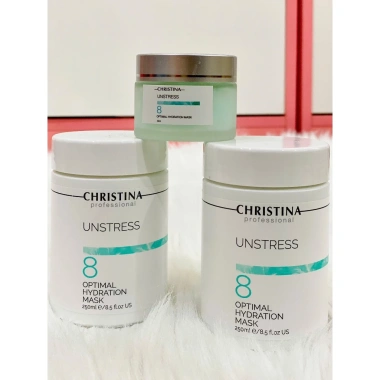 Mặt nạ dưỡng ẩm Christina Unstress 8 Optimal Hydration - Giá giảm, chỉ 329k, 8 lần cấp ẩm sâu