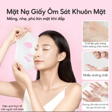 Mặt Nạ Dưỡng Ẩm Trắng Da HA Hyaluronic Acid Phân Tử Nhỏ - Cấp ẩm Đỉnh Cao TDung Beauty 30M 5 Mặt Nạ Dưỡng Ẩm Trắng Da HA Hyaluronic Acid Phân Tử Nhỏ - Cấp ẩm Đỉnh Cao TDung Beauty 30M 5