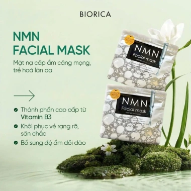 Mặt Nạ Dưỡng Ấm Trắng Da Nhật Bản NMN BIORICA 30 miếng - Giá chỉ 152,100₫