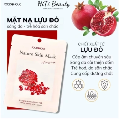 Mặt Nạ Dưỡng Da Cấp Ẩm Tự Nhiên Foodaholic Nature Skin Mask Hàn Quốc 10 Miếng - Dưỡng ẩm sâu, Làn Da Rạng Rỡ 5