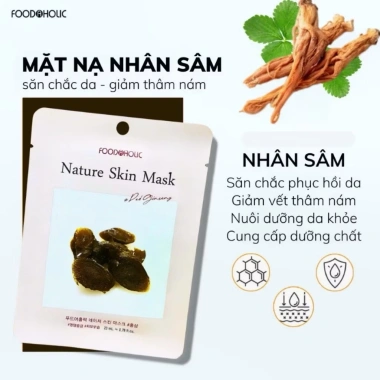 Mặt Nạ Dưỡng Da Cấp Ẩm Tự Nhiên Foodaholic Nature Skin Mask Hàn Quốc 10 Miếng - Dưỡng ẩm sâu, Làn Da Rạng Rỡ 9