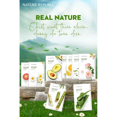 Mặt Nạ Giấy Cấp Ẩm Dưỡng Trắng Da Nature Republic Nature 23ml Giá 17.150 VND