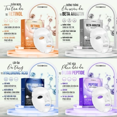 Mặt Nạ Giấy Foodaholic Essential 23ml - Bổ Sung Vitamin Dưỡng Ẩm và Dưỡng Trắng Da, Giá chỉ 8.000 VND