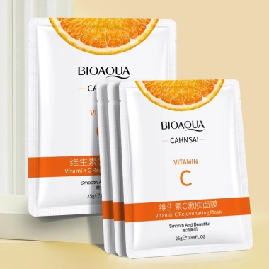 Mặt nạ giấy HA Images Bioaqua 5 miếng - Dưỡng trắng, cấp ẩm, thải độc, chỉ 25k