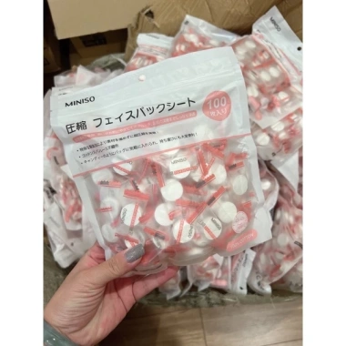 Mặt Nạ Giấy Nén Miniso 100 Viên - Dưỡng Da Nhật Bản, Giá 52.000₫ (Giảm tới 52k)