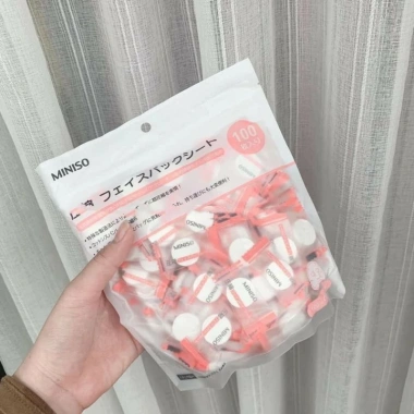 Mặt Nạ Giấy Nén Miniso 100 Viên - Dưỡng Da Nhật Bản, Giá 52.000₫ (Giảm tới 52k)