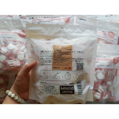 Mặt Nạ Giấy Nén Miniso Nhật Bản 100 Viên Cao Cấp Dưỡng ẩm Giảm Nám Giá ưu đãi 60.000đ 8