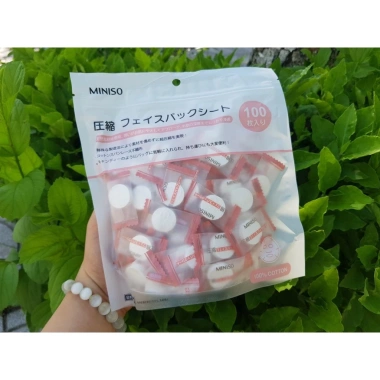 Mặt Nạ Giấy Nén Miniso Nhật Bản 100 Viên Cao Cấp Dưỡng ẩm Giảm Nám Giá ưu đãi 60.000đ 9