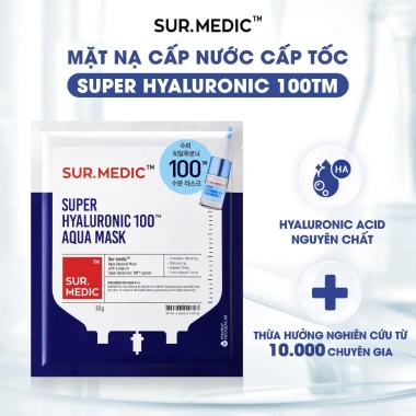 Mặt Nạ Giấy Sur.Medic 10 miếng - Dưỡng ẩm, sáng da, phục hồi, Hàn Quốc, chỉ 285k