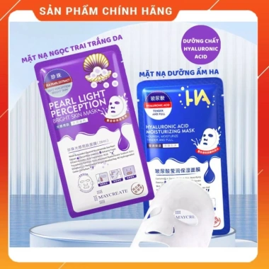 Mặt nạ HA Maycreate Nội Địa 1 miếng: Dưỡng ẩm, trắng sáng, phục hồi, chỉ 5.487₫