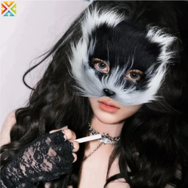 Mặt nạ Halloween Nữ Cáo Động Vật Nửa Mặt Nhựa – Phong Cách Mới, Giá 73,513₫