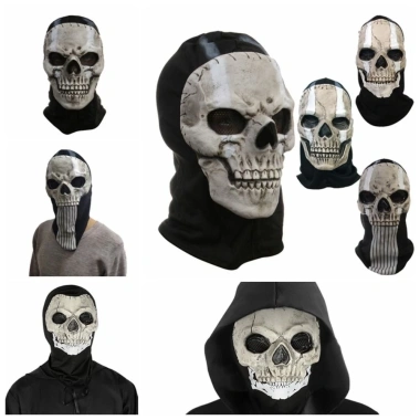 Mặt nạ Halloween Skull toàn mặt, thiết kế xương ma kinh dị, cosplay 2.024 - Giá ưu đãi 226.260 VND 2