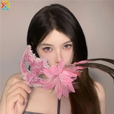 Mặt nạ hoa lông vũ nữ Prom thời trang Ren - Sân khấu cosplay biểu diễn chỉ 51.436₫