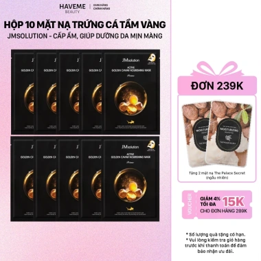 Mặt nạ JMsolution trứng cá Hàn Quốc 10 miếng - Dưỡng ẩm, sáng, chống lão, da mọi - 219.000₫