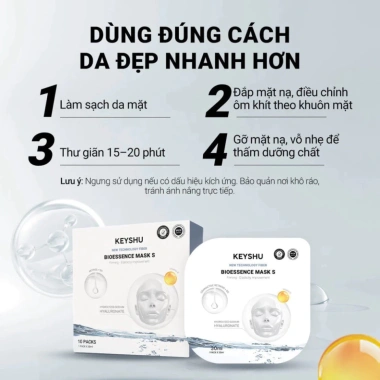 Mặt Nạ Keyshu Sợi Xơ Rau Má 30ml - Cấp ẩm, Ngừa lão hóa, Giá 200.000đ giảm từ 248.000đ