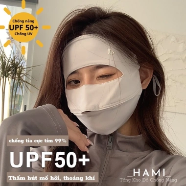 Mặt Nạ Khẩu Trang Toàn Mặt Lụa Lạnh Chống UV, Nâng Cơ Cao Cấp - Giá 62.000₫