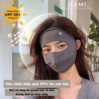 Mặt Nạ Khẩu Trang Toàn Mặt Lụa Lạnh Chống UV, Nâng Cơ Cao Cấp - Giá 62.000₫