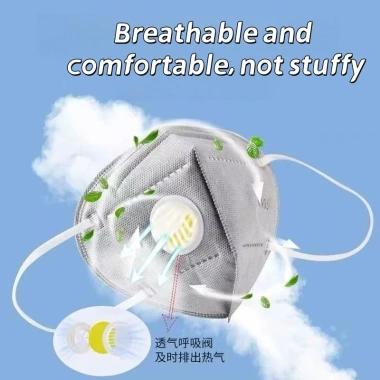 Mặt nạ KN95 50 cái thoáng khí dùng một lần, chống bụi, khói công nghiệp, bao bì độc lập - 23.000₫