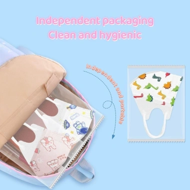 Mặt nạ KN95 Kf94 trẻ em Kuromi 4D chống gió bụi, miệng cá, thoáng khí, phù hợp bé trai - bé gái, 15.560₫